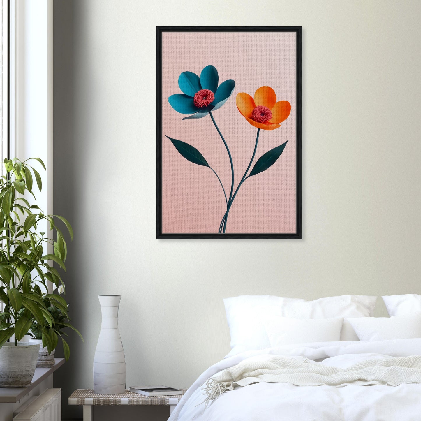 Harmony in Bloom | Stunning Vertical Floral Canvas Art