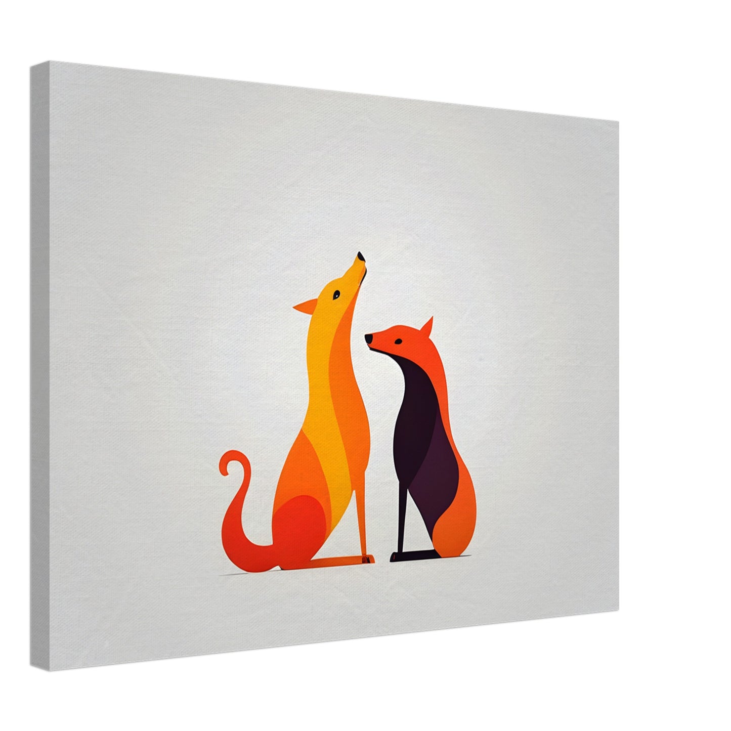 Harmony - Minimalist Abstract Canine Canvas Art