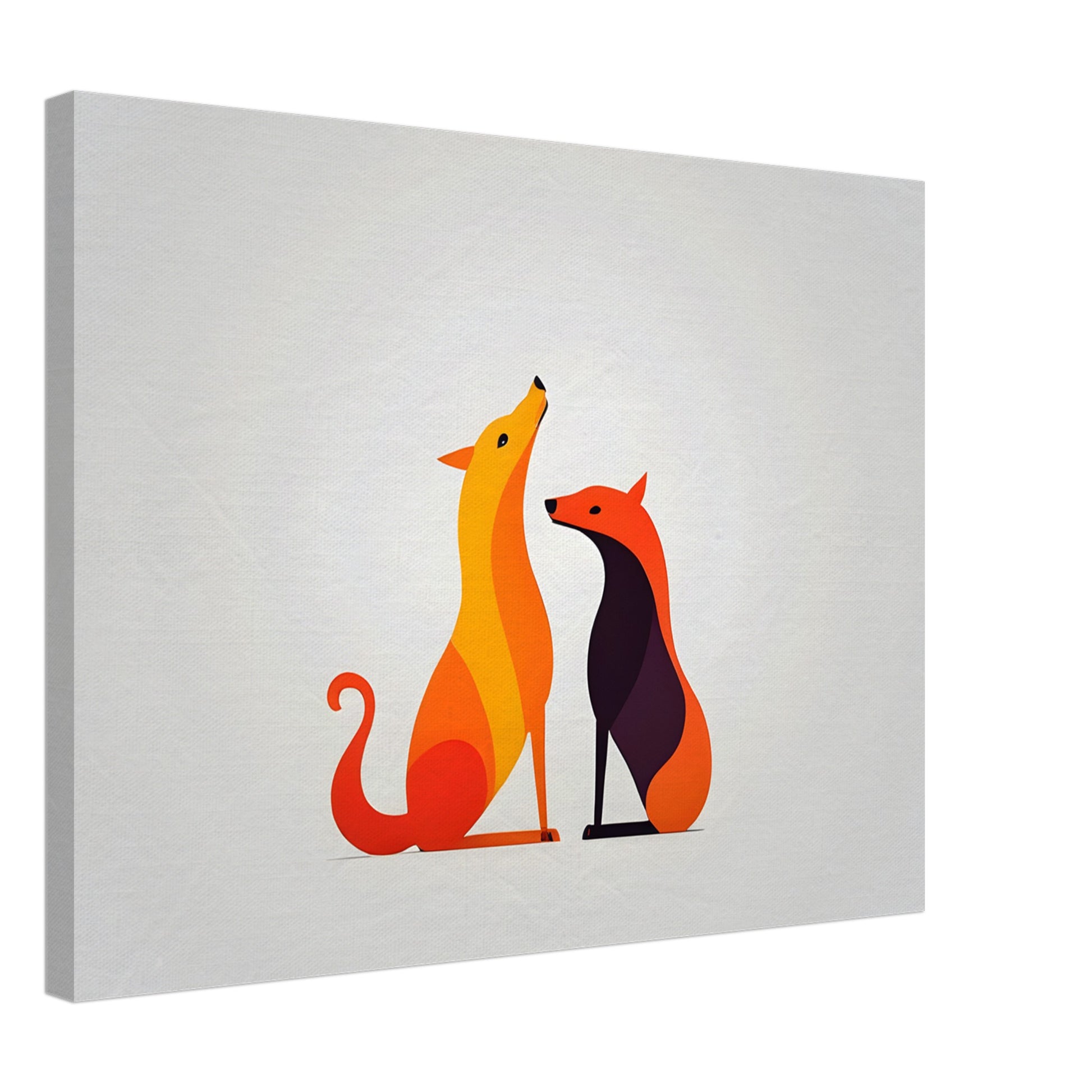 Harmony - Minimalist Abstract Canine Canvas Art