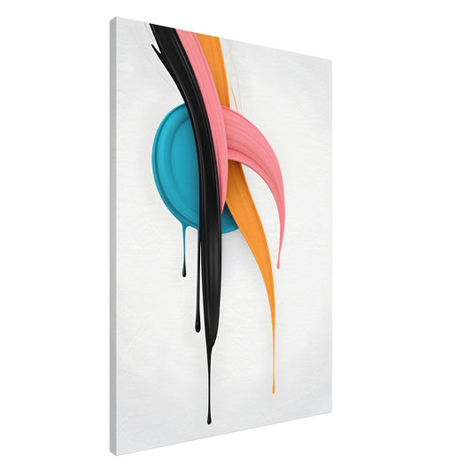 Vibrant Minimalist Abstract Wall Art Canvas Print