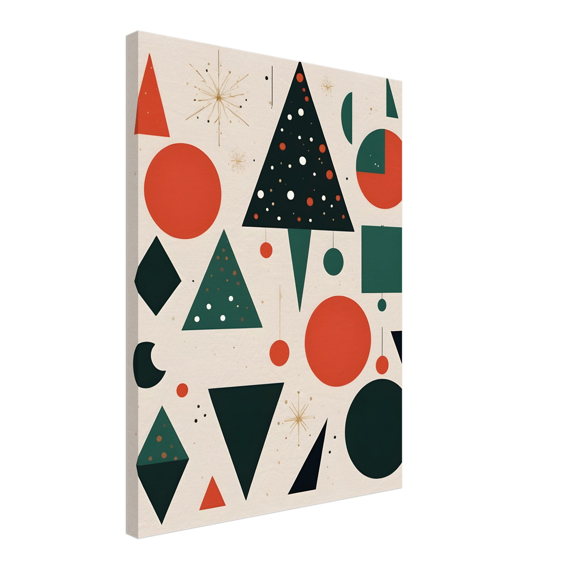 Festive Shapes - Modern Minimalist Christmas Wall Art