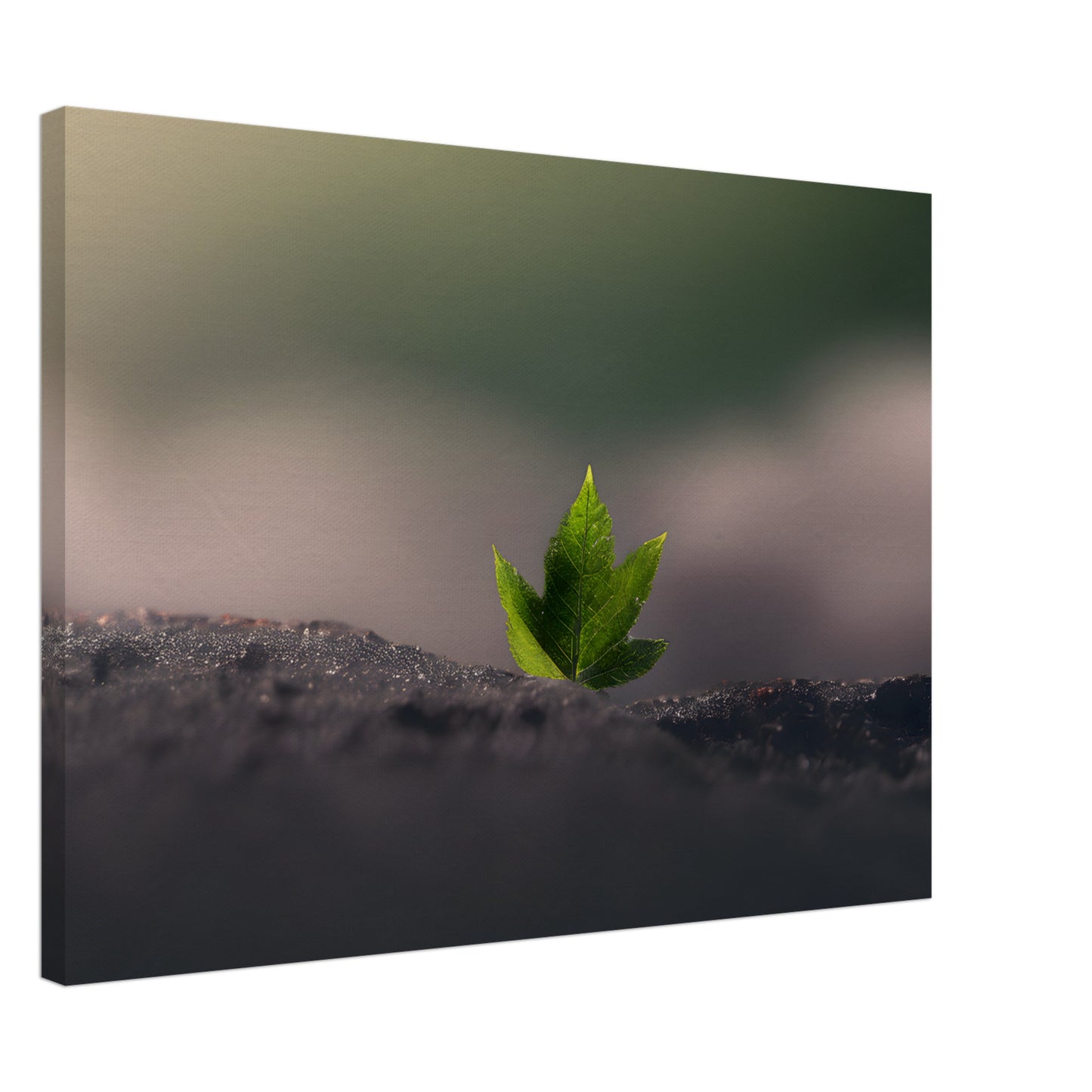 Minimalist Abstract Wall Art - Serene Green Growth for Home Décor