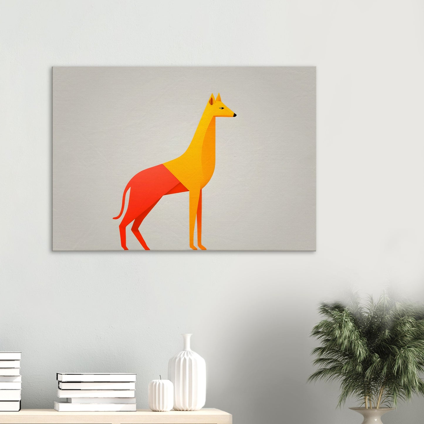 Whimsical Canine - Minimalist Abstract Art for Modern Spaces