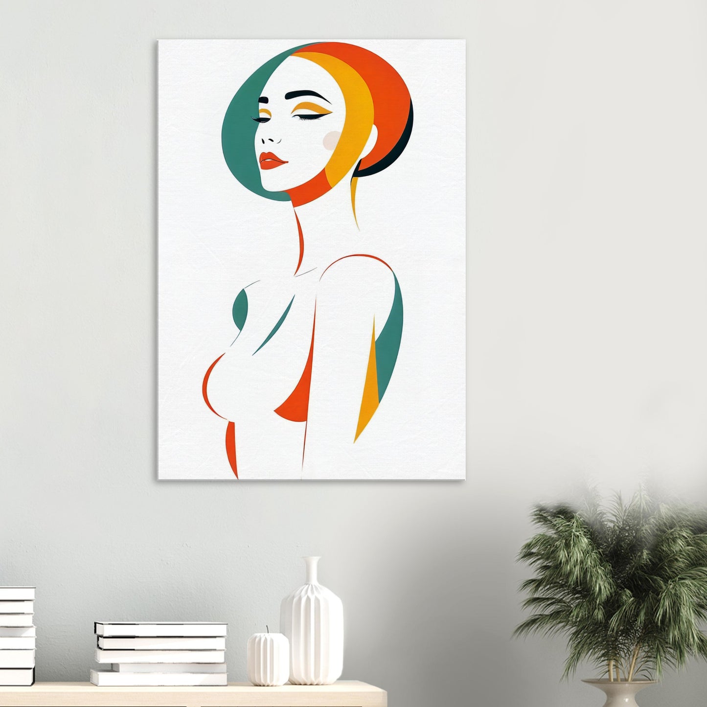 Serene Profile - Modern Minimalist Abstract Art for Home Decor