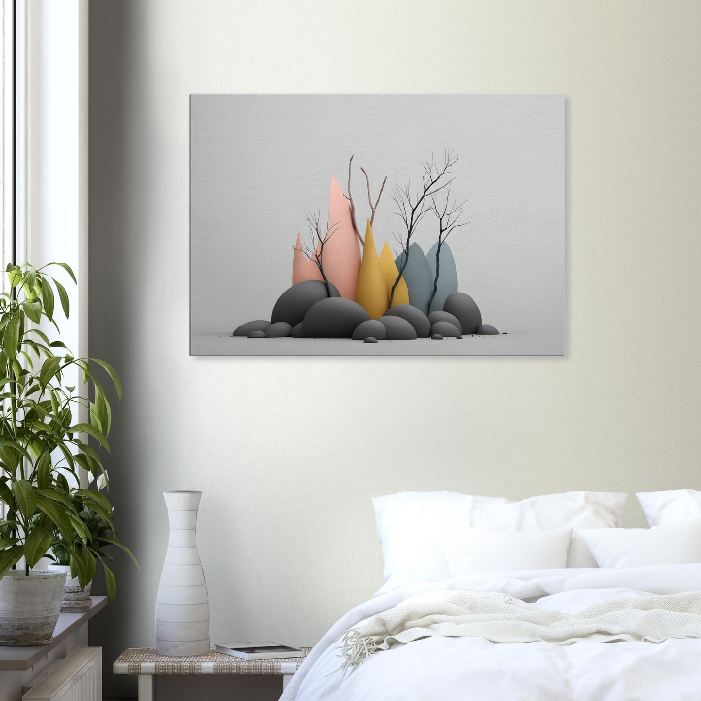 Minimalist Abstract Canvas Print - Serene Nature Scene