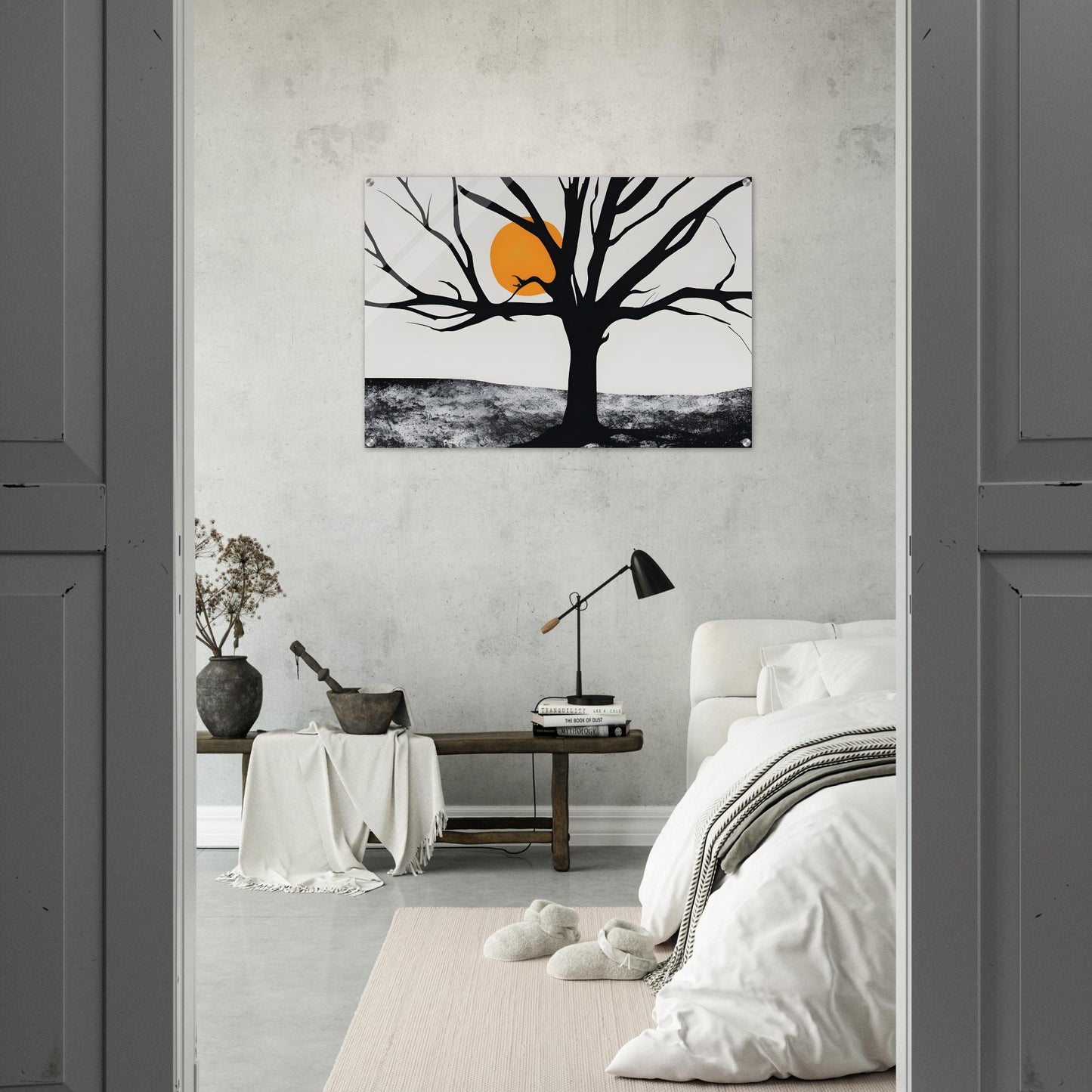 Solitary Tree - Minimalist Abstract Art for Modern Spaces