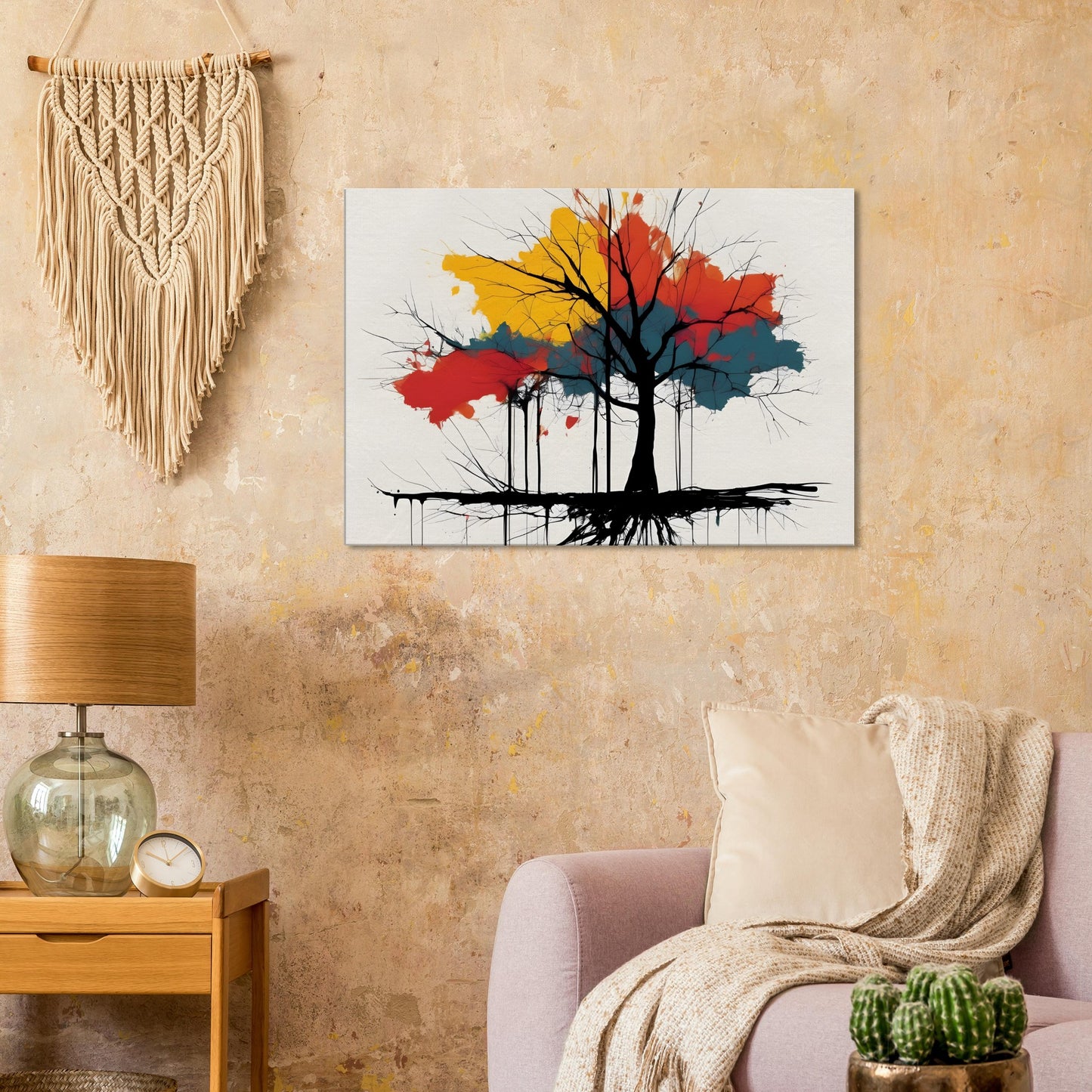 Rebirth Tree Canvas Print - Minimalist Abstract Art