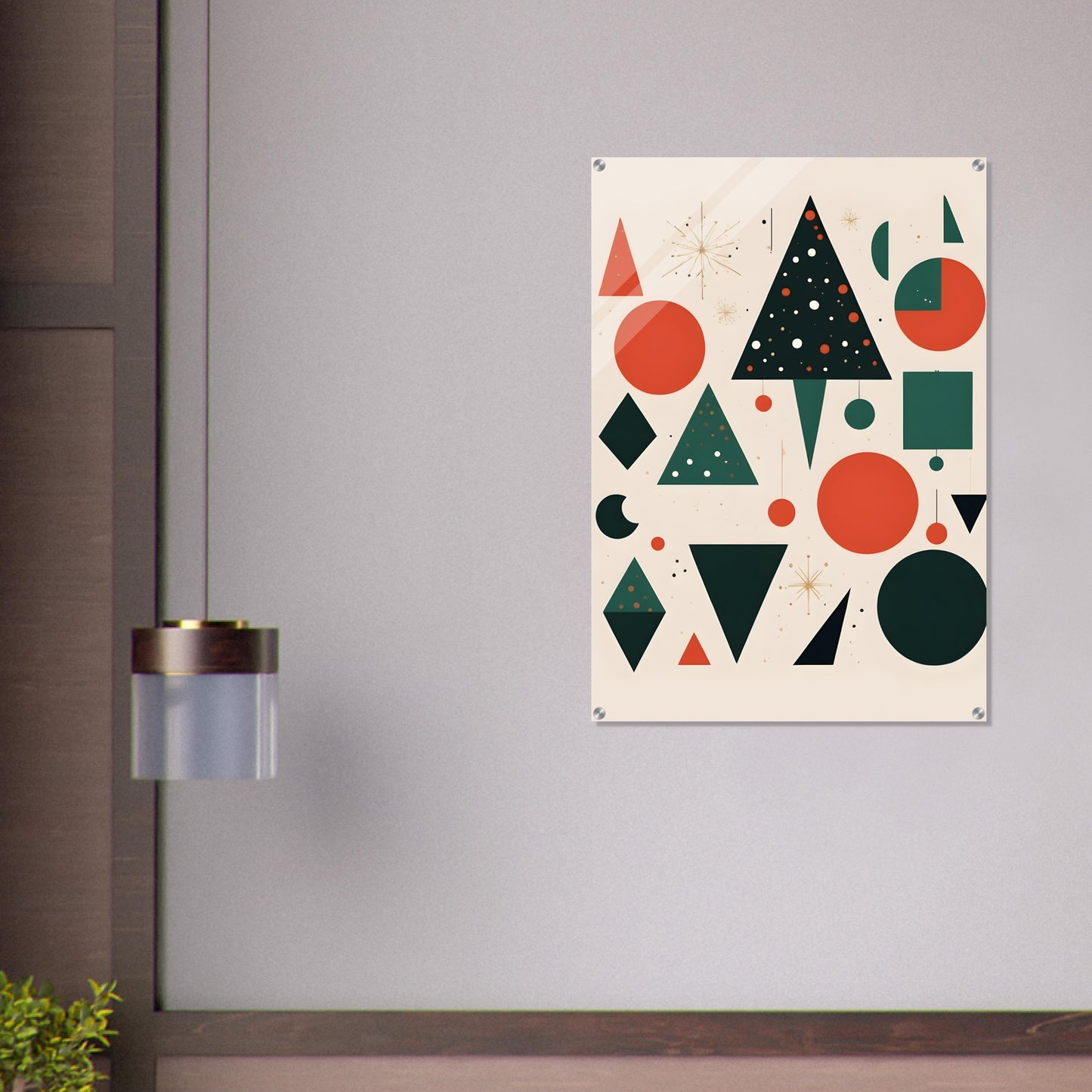 Whimsical Christmas Shapes - Abstract Minimalist Wall Art