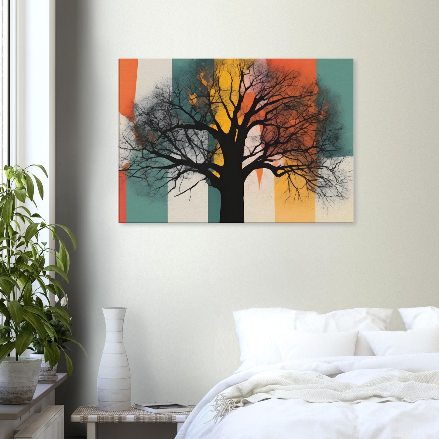 Timeless Connection - Minimalist Tree Canvas Art