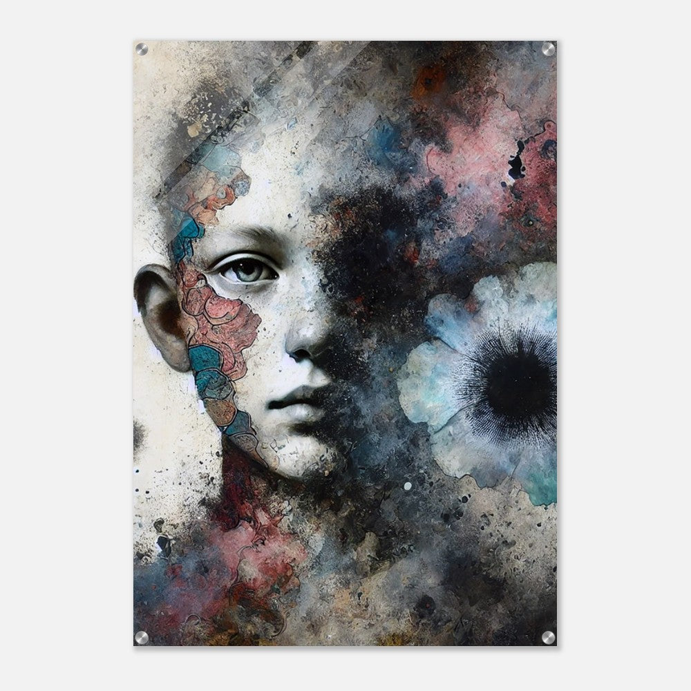 Acrylic print, plexiglass, wall art,Fading Echoes of Emotion - Wall Art - Acrylic Print