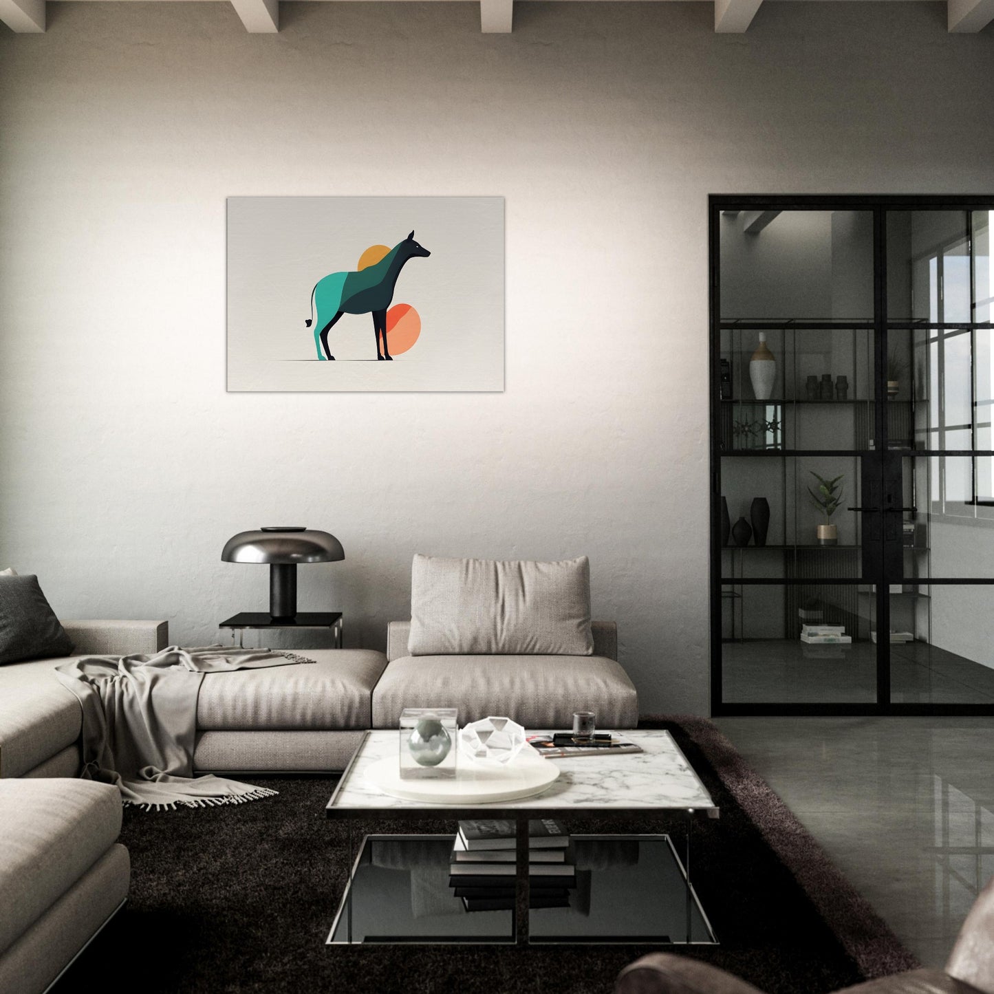 Harmony - Minimalist Abstract Wall Art with Animal Design