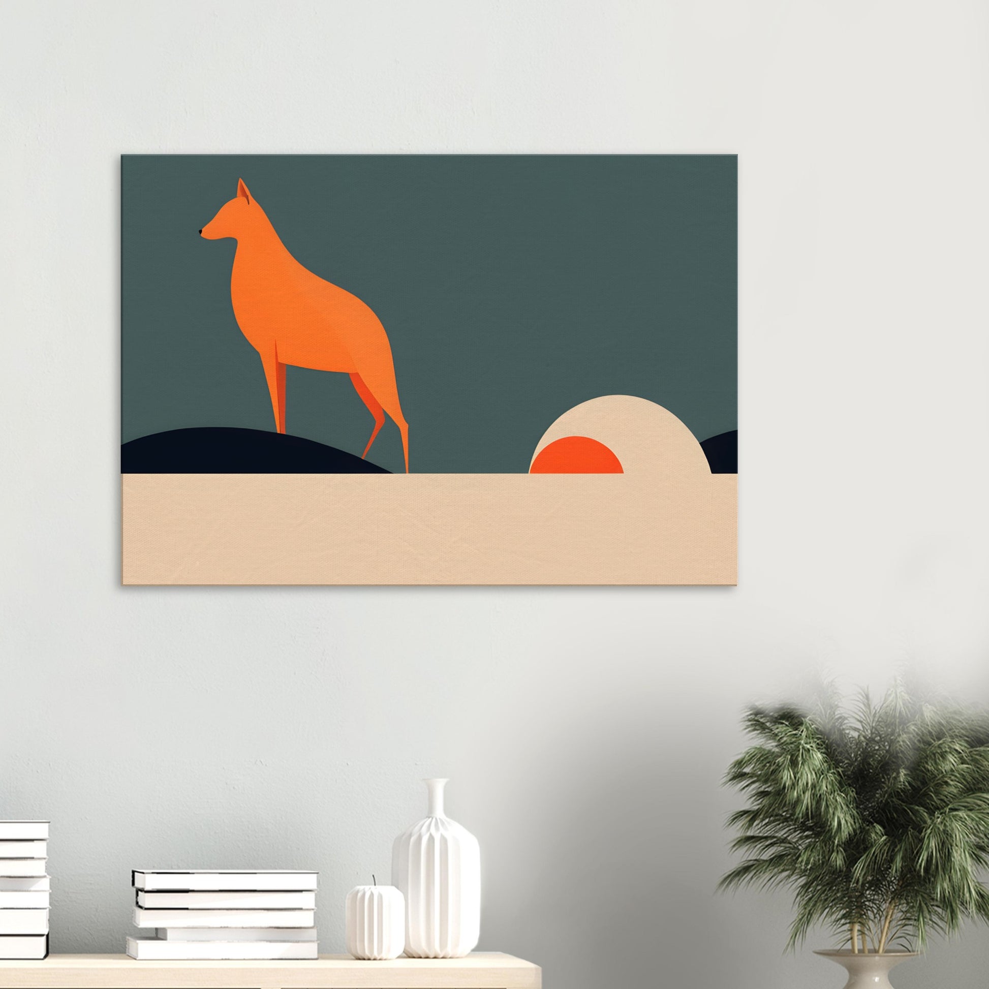 Orange Canine - Minimalist Abstract Wall Art Decor