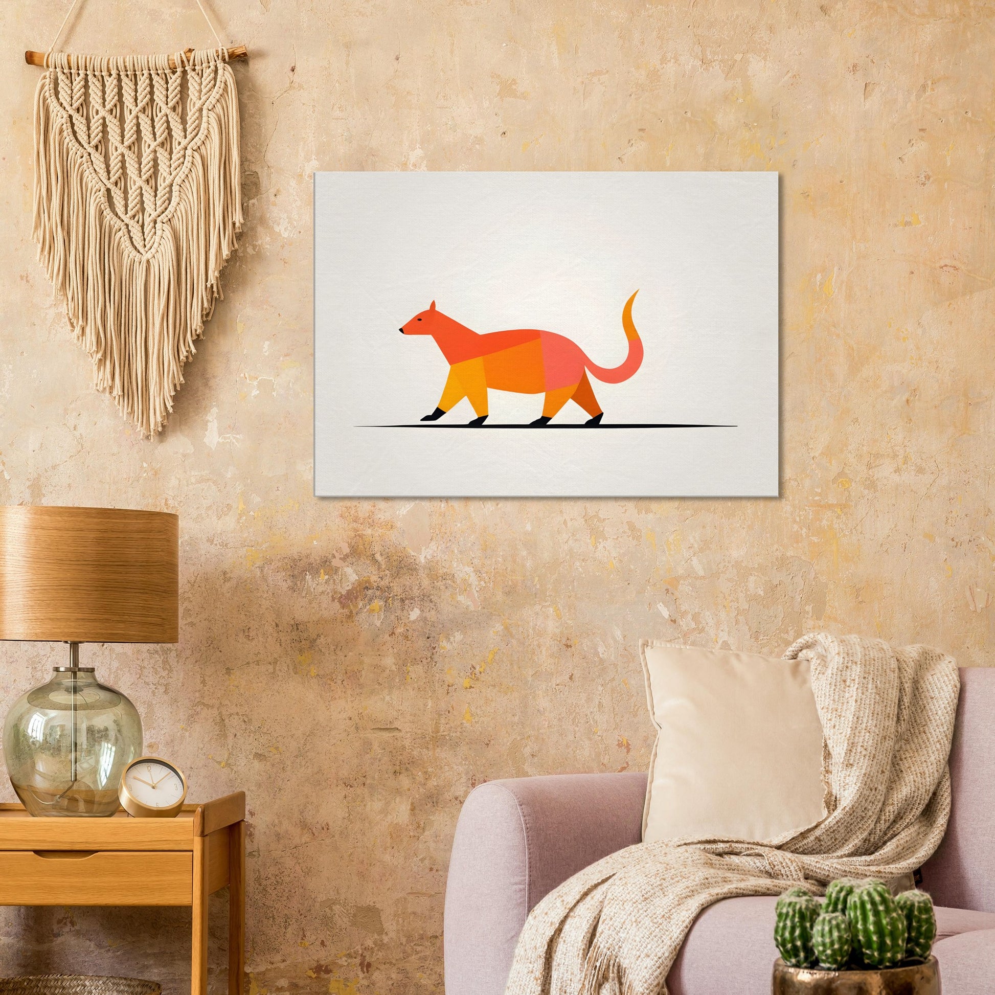 Feline Walk - Minimalist Abstract Wall Art Design