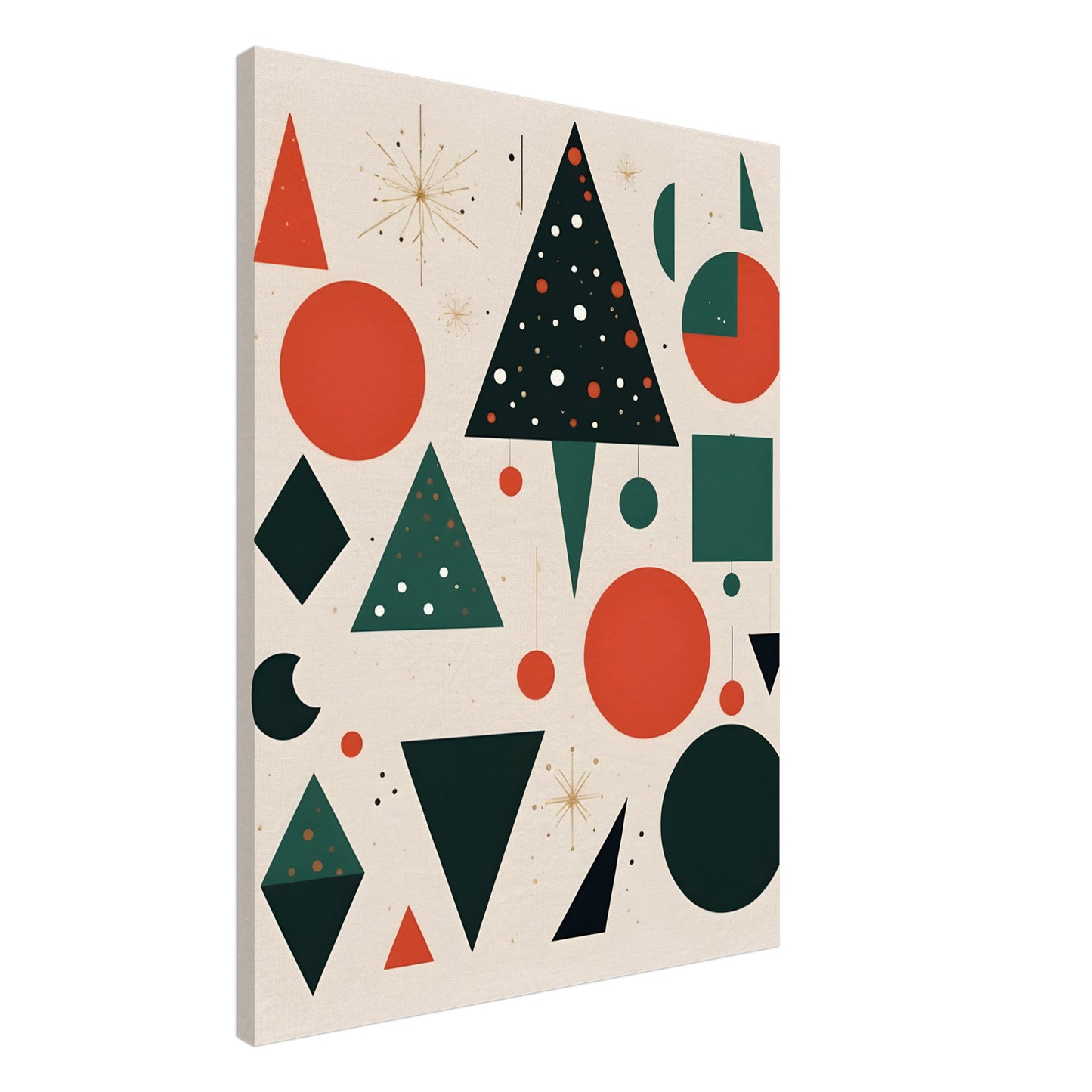 Festive Shapes - Modern Minimalist Christmas Wall Art