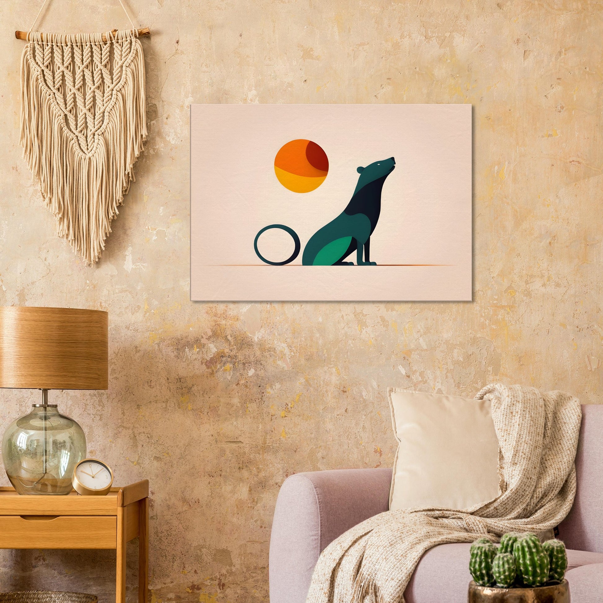 Whimsical Canine - Minimalist Abstract Wall Art for Home