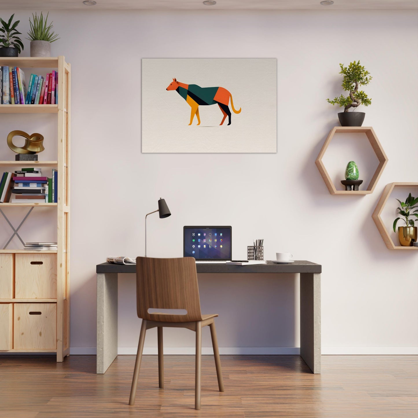 Colorful Canine - Minimalist Abstract Wall Art