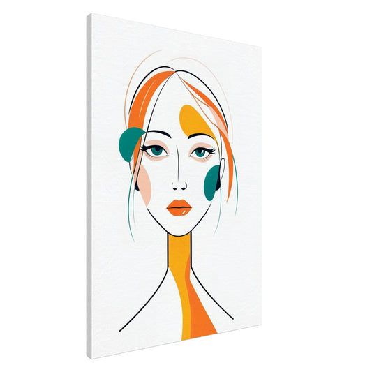 Elegance - Minimalist Abstract Female Portrait Canvas Art