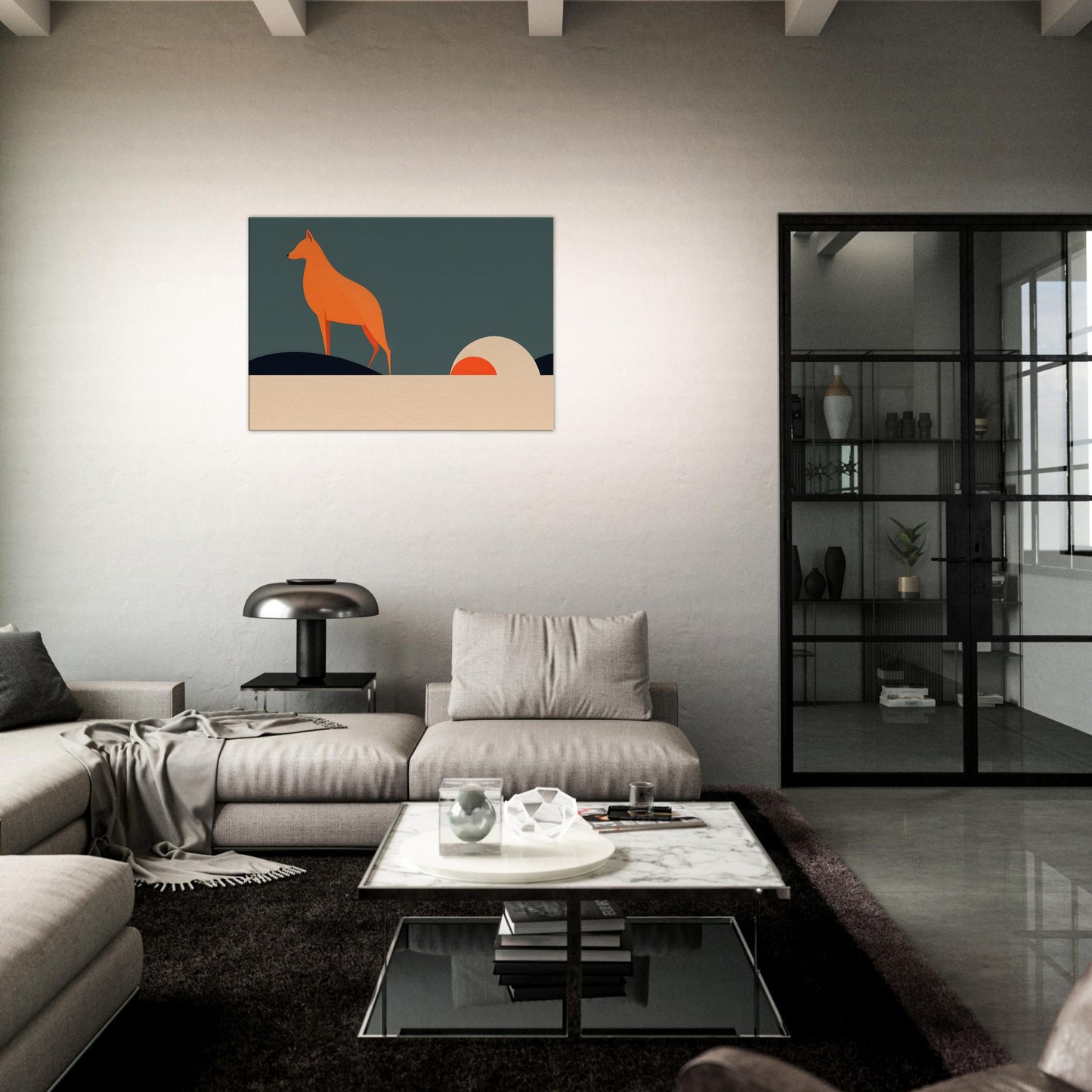 Orange Canine - Minimalist Abstract Wall Art Decor