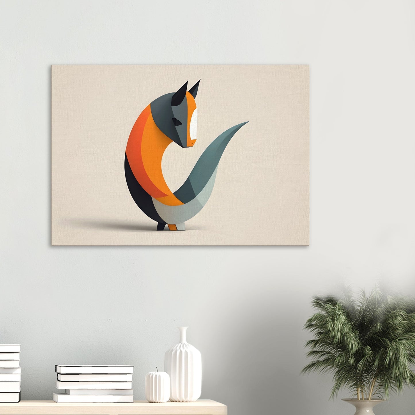 Fox Spirit - Minimalist Abstract Canvas Art