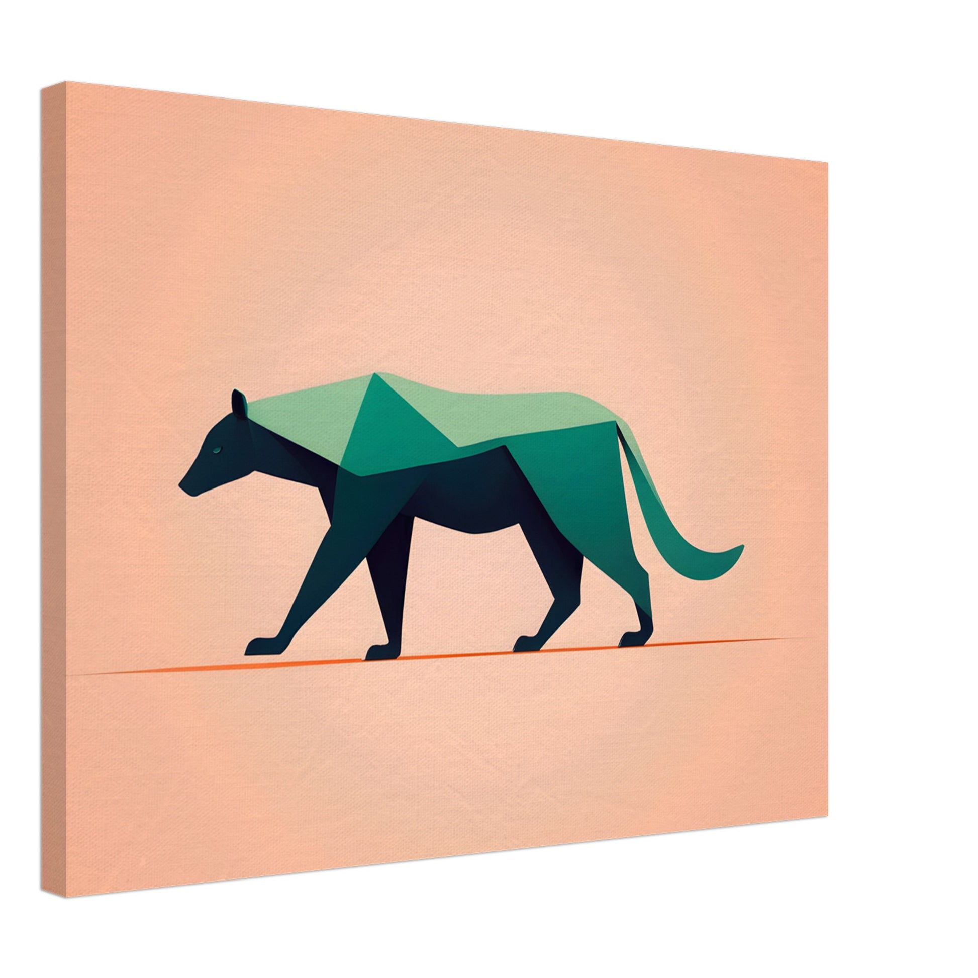 Bear Silhouette - Minimalist Abstract Canvas Art for Home