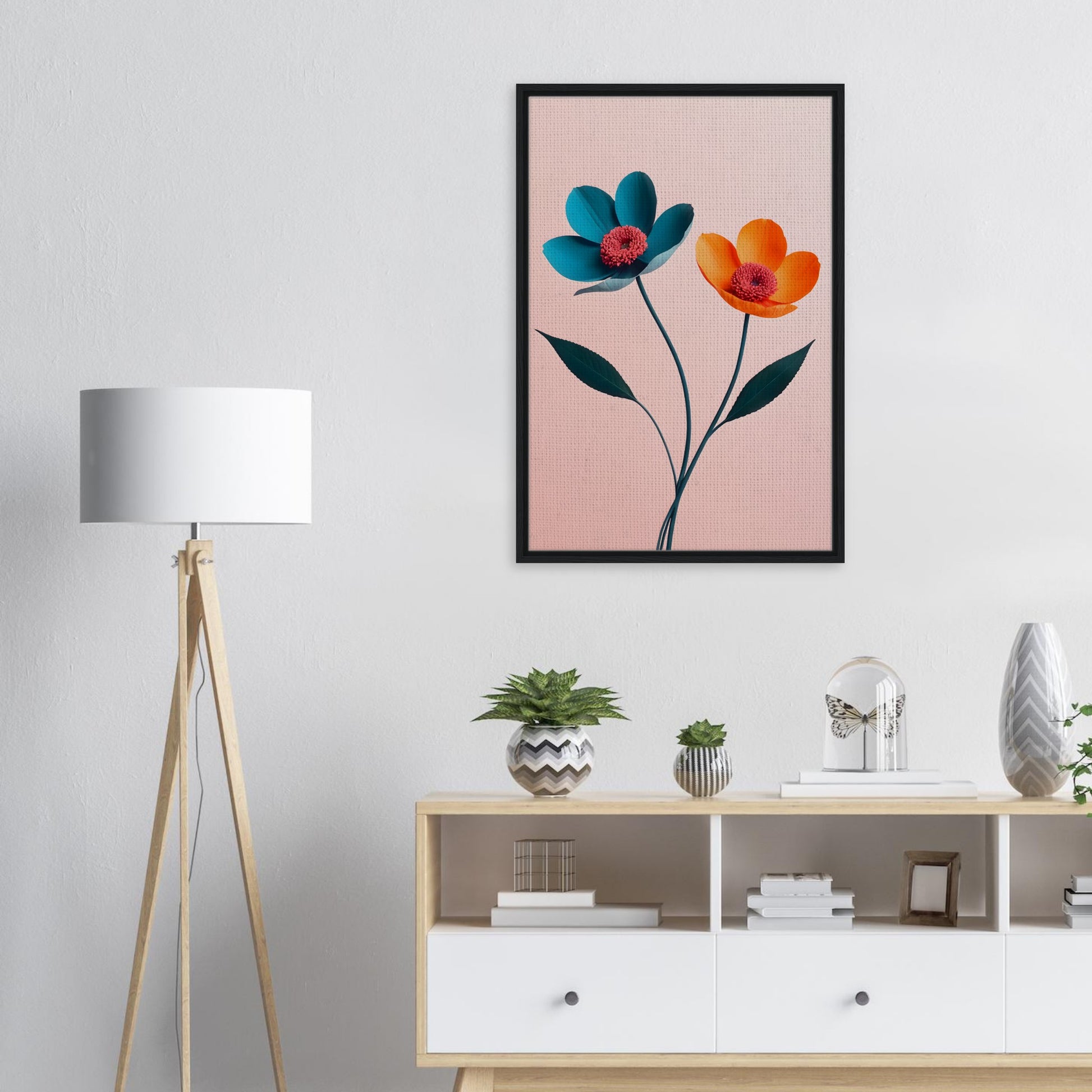 Harmony in Bloom | Stunning Vertical Floral Canvas Art