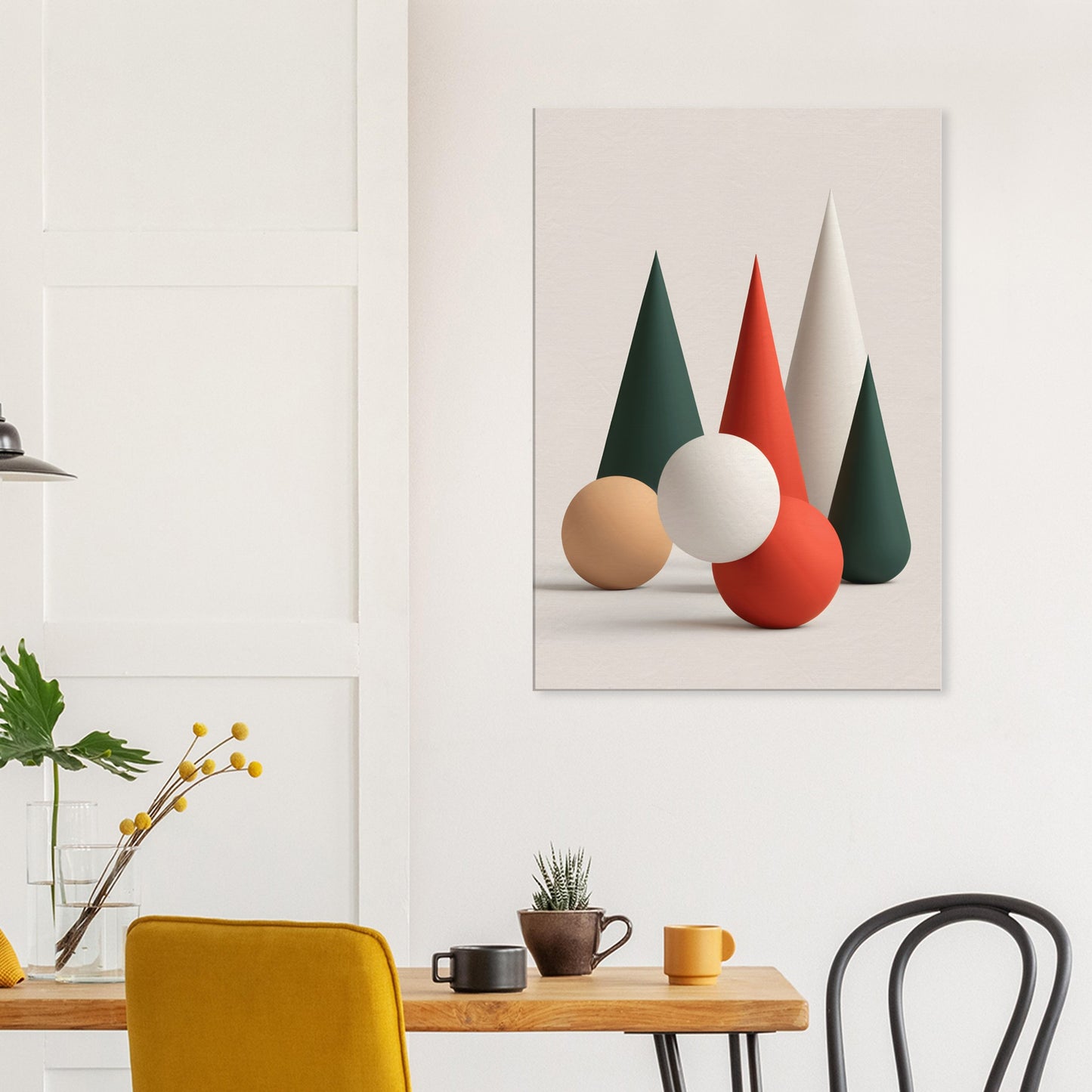 Whimsical Shapes - Minimalist Abstract Christmas Art