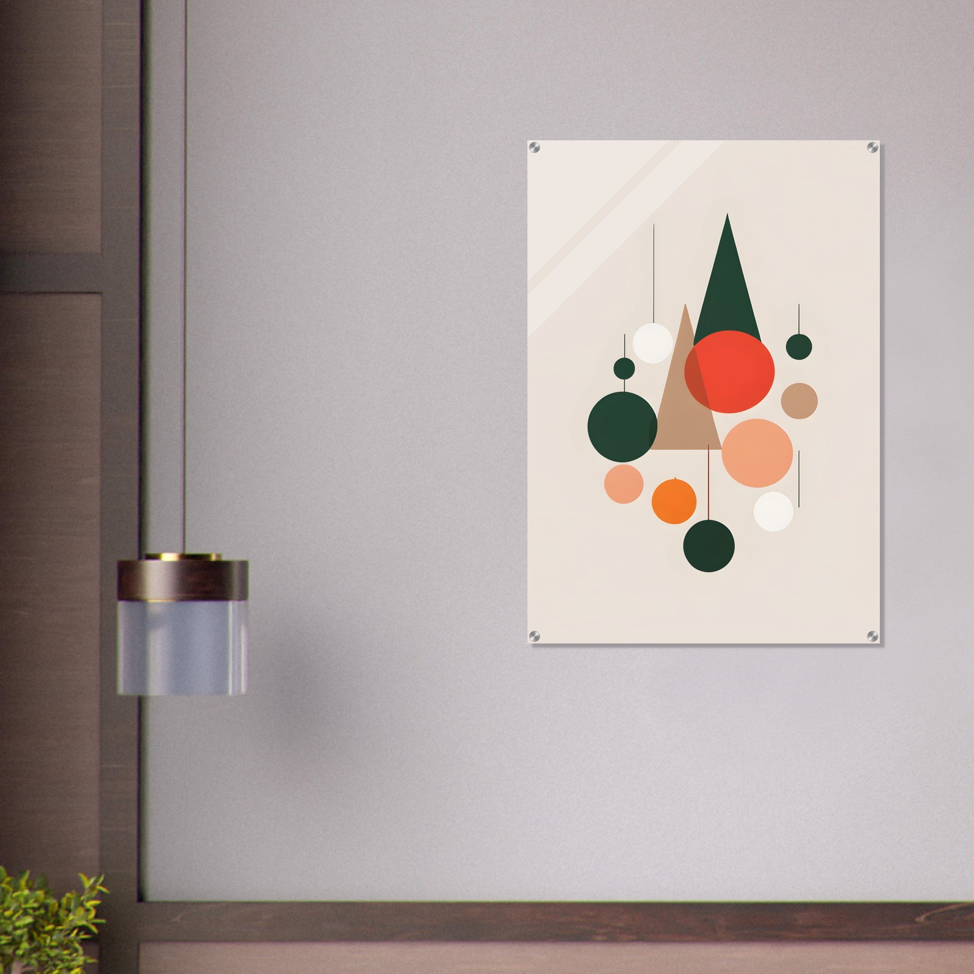 Harmony of Shapes - Minimalist Christmas Acrylic Art