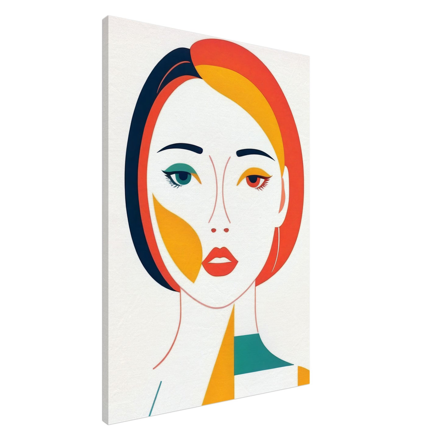 Expression - Bold Minimalist Abstract Portrait Art