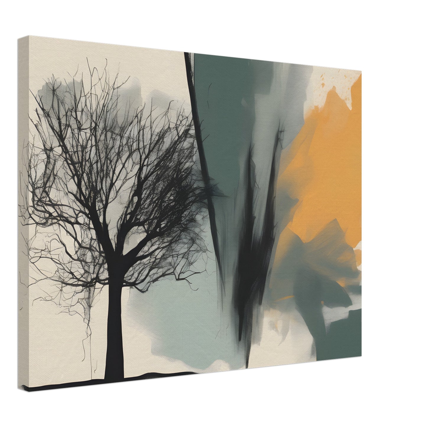 Solitude - Minimalist Abstract Tree Canvas Print