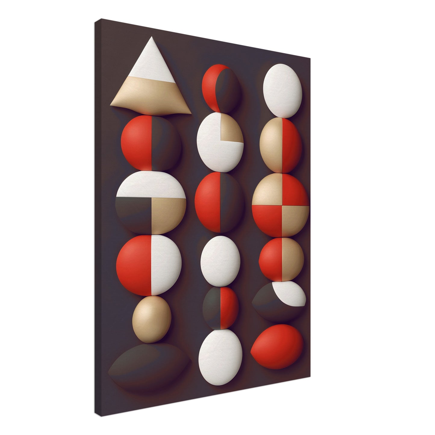 Geometric Harmony - Minimalist Abstract Christmas Art Canvas Print