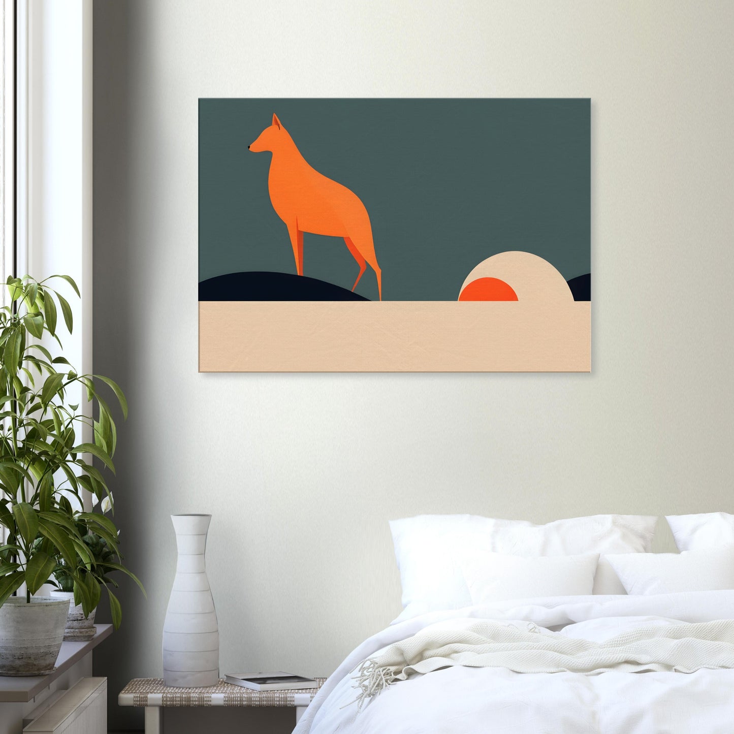 Orange Canine - Minimalist Abstract Wall Art Decor