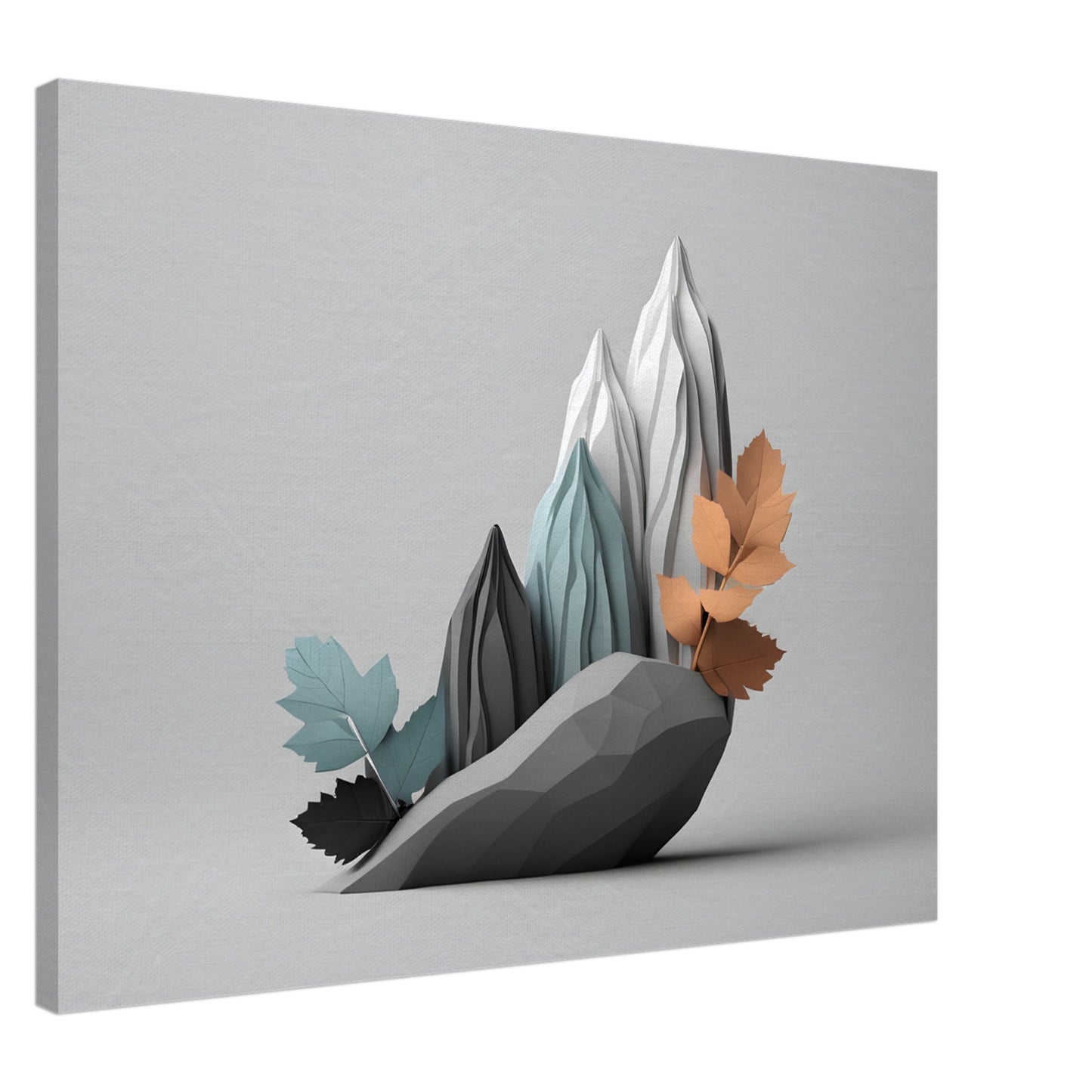 Minimalist Abstract Mountain Landscape Canvas Print Art