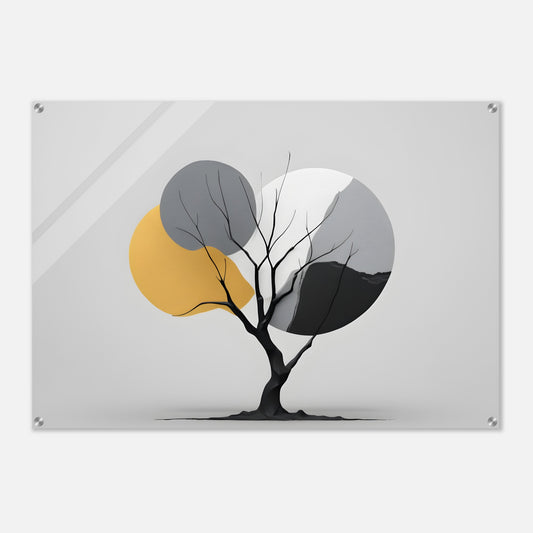 Minimalist Abstract Tree Artwork - Modern Acrylic Print