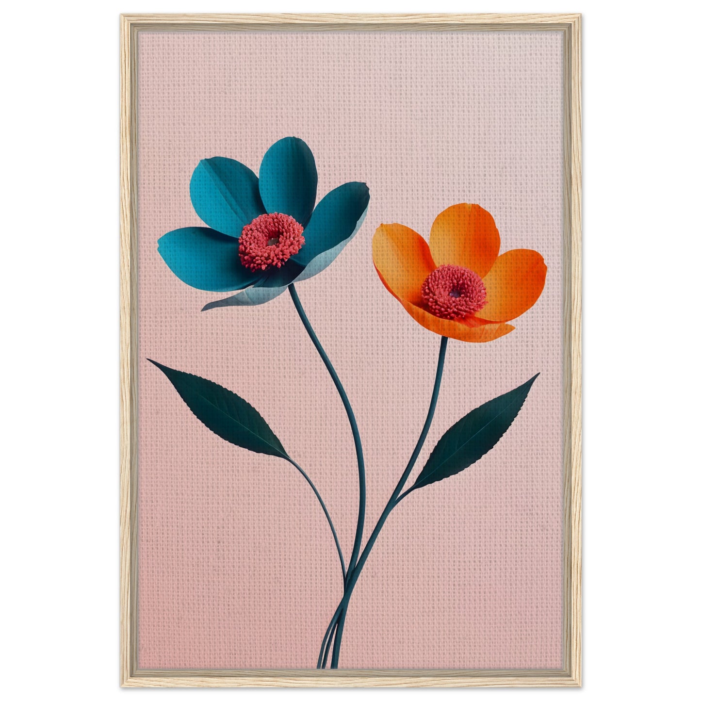 Harmony in Bloom | Stunning Vertical Floral Canvas Art