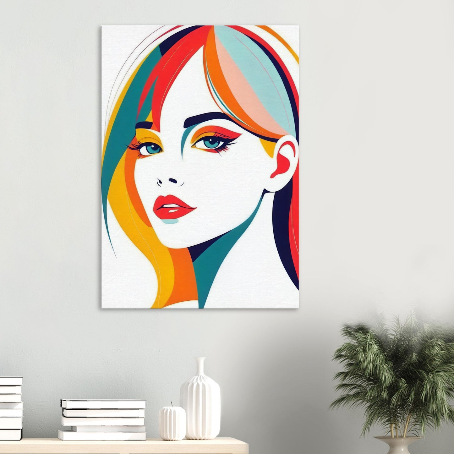 Vibrant Portrait - Bold Minimalist Abstract Wall Art