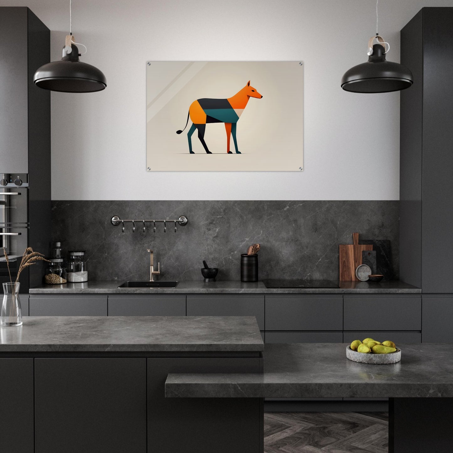 Polygonal Pooch - Modern Minimalist Acrylic Print