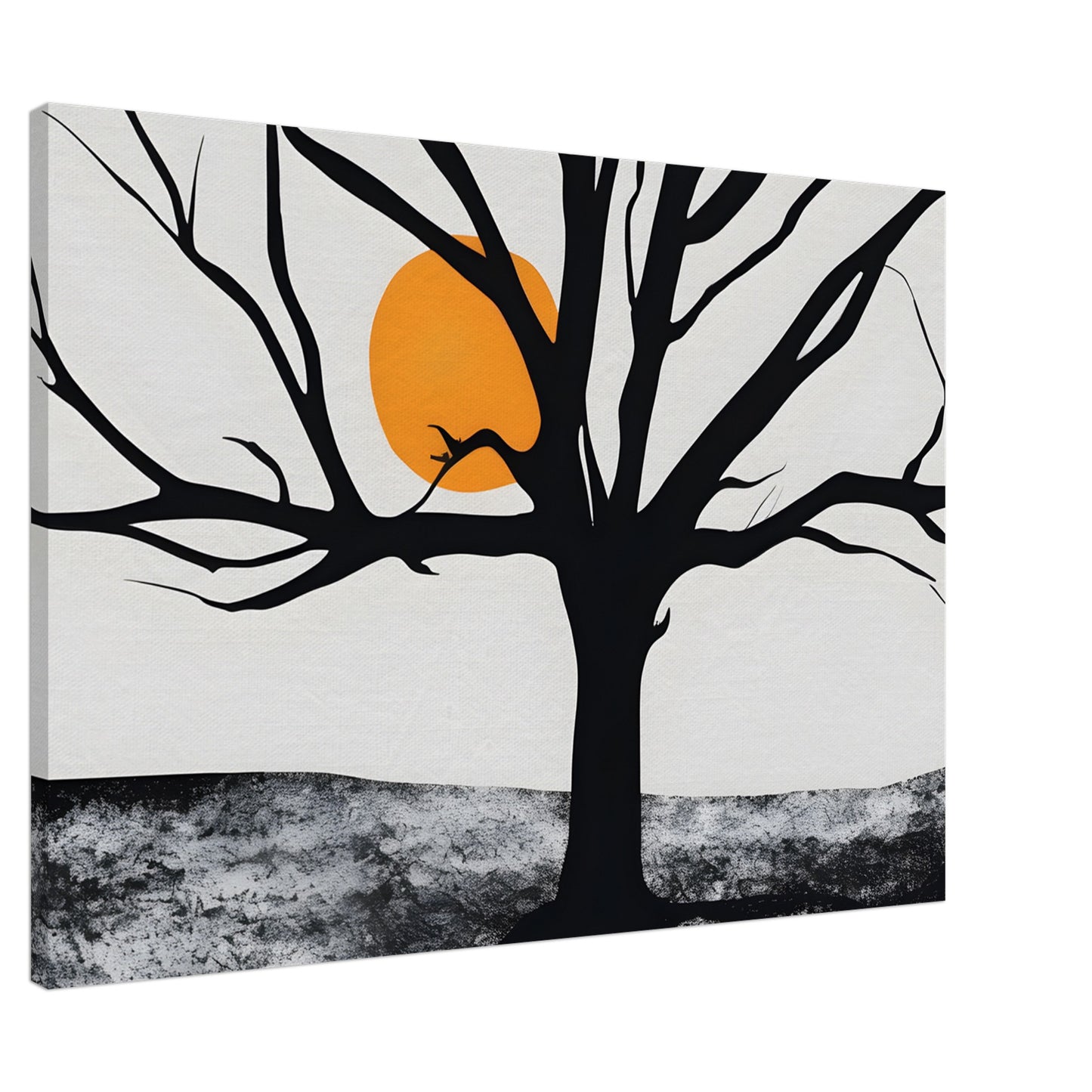 Silhouette Serenity - Minimalist Abstract Tree Art