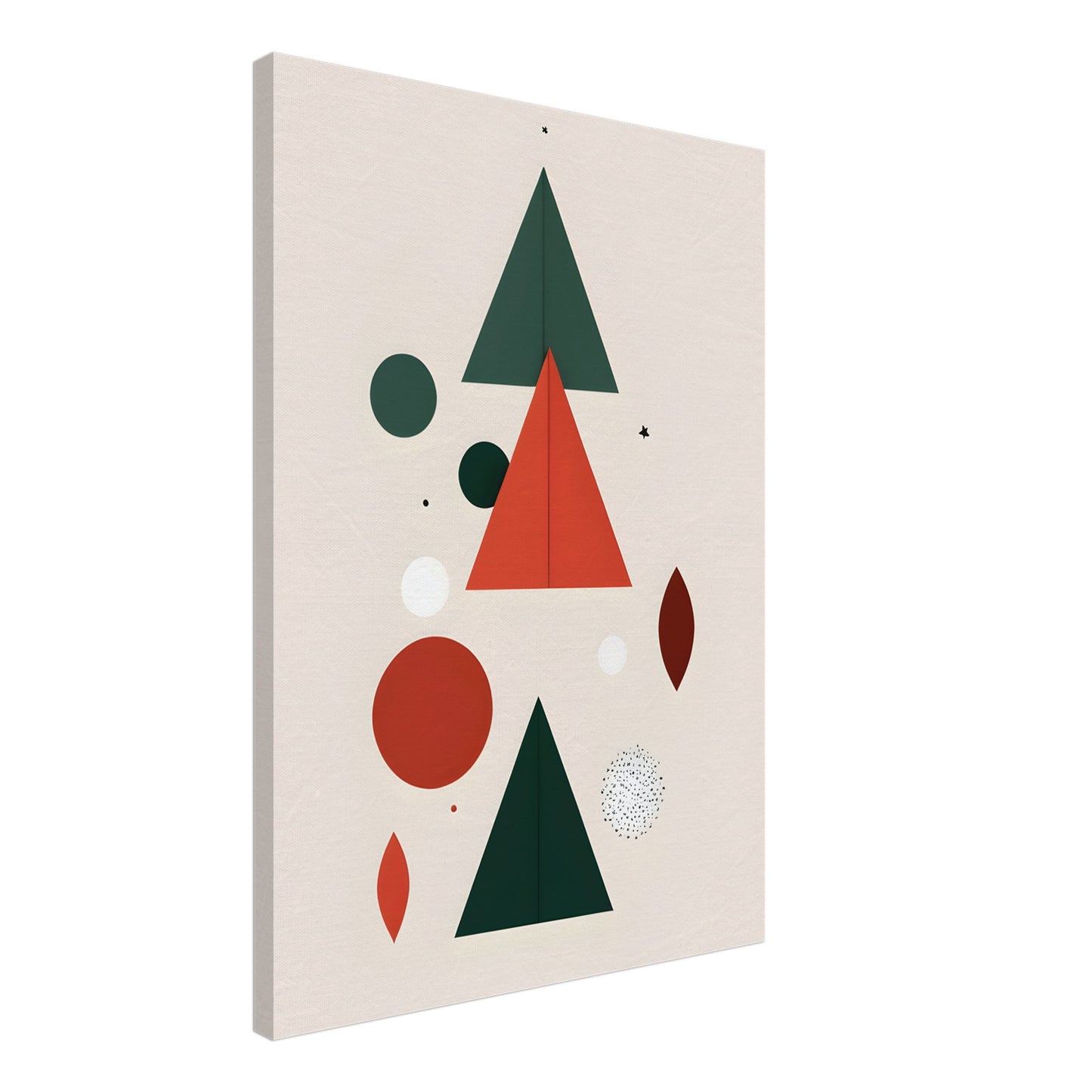 Triangular Harmony - Abstract Minimalist Christmas Wall Art