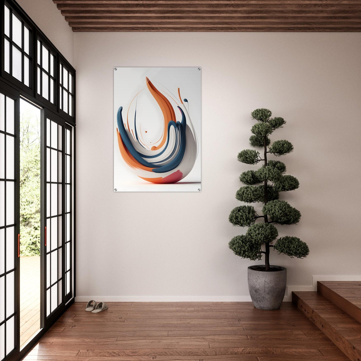 Vibrant Acrylic Print Minimalist Abstract Wall Art