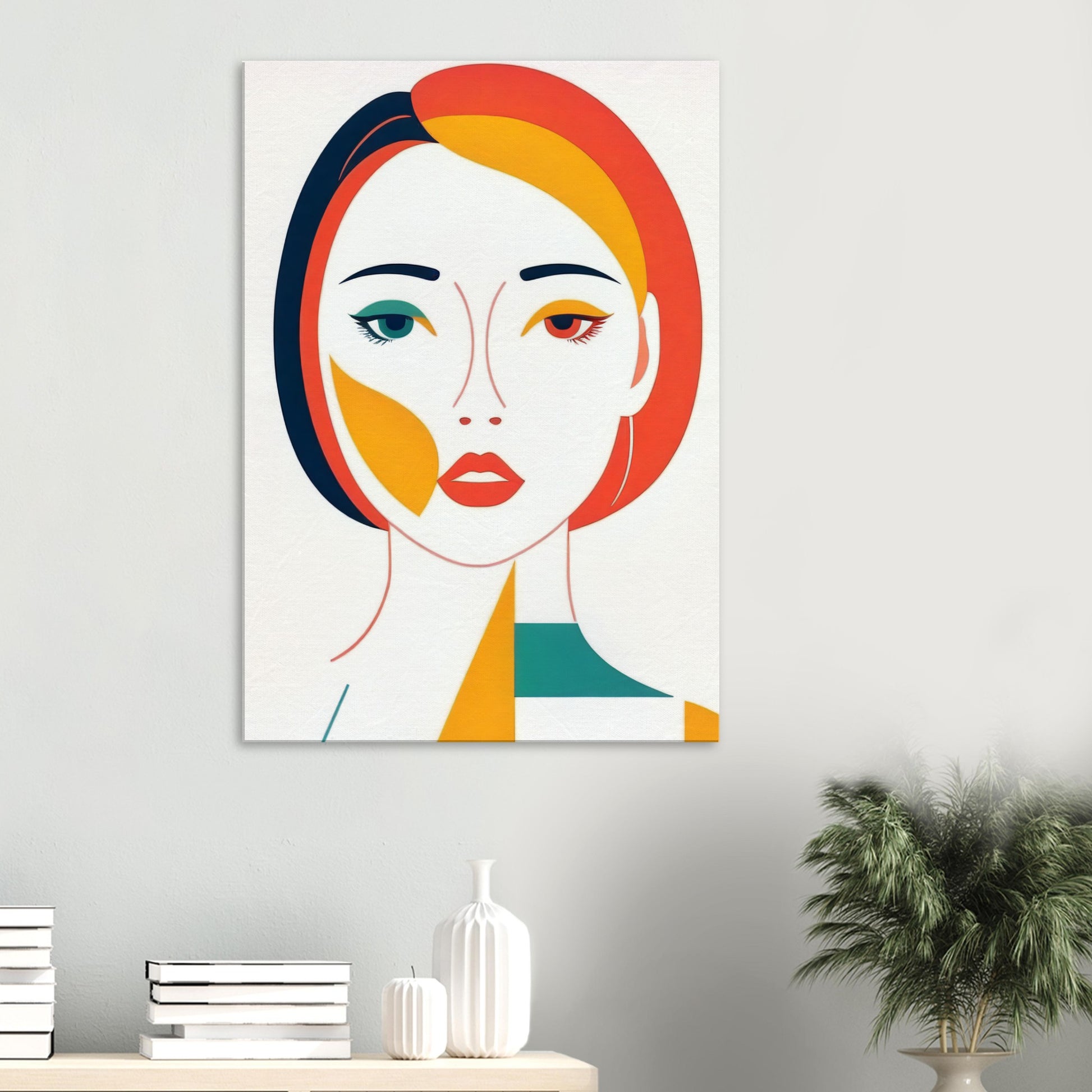 Expression - Bold Minimalist Abstract Portrait Art