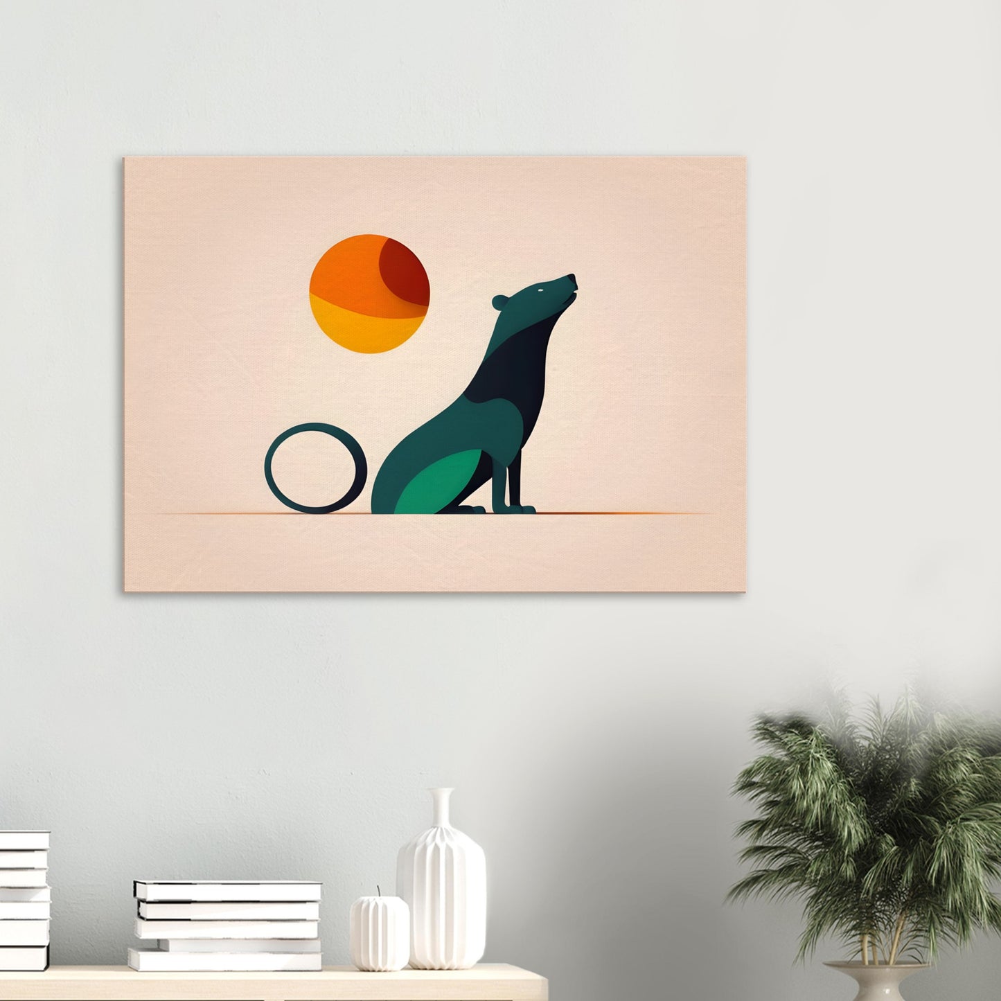 Whimsical Canine - Minimalist Abstract Wall Art for Home