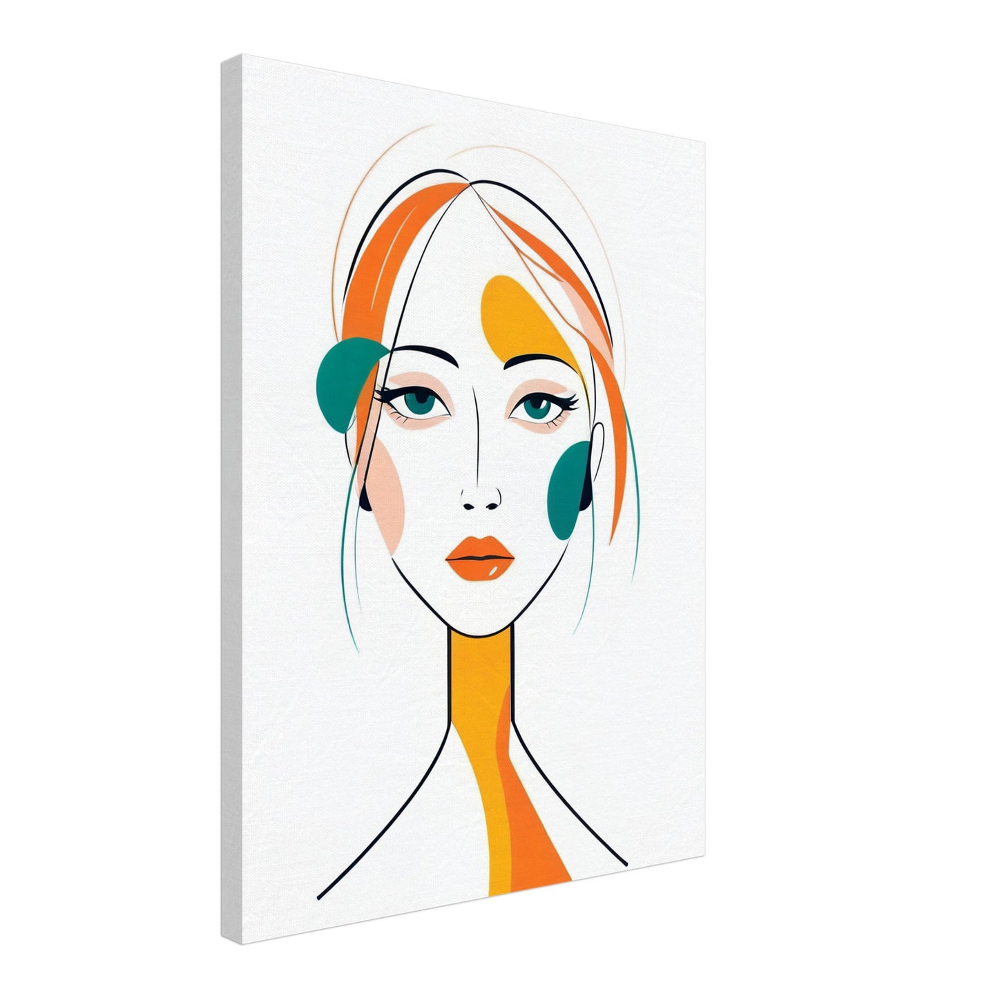 Elegance - Minimalist Abstract Female Portrait Canvas Art