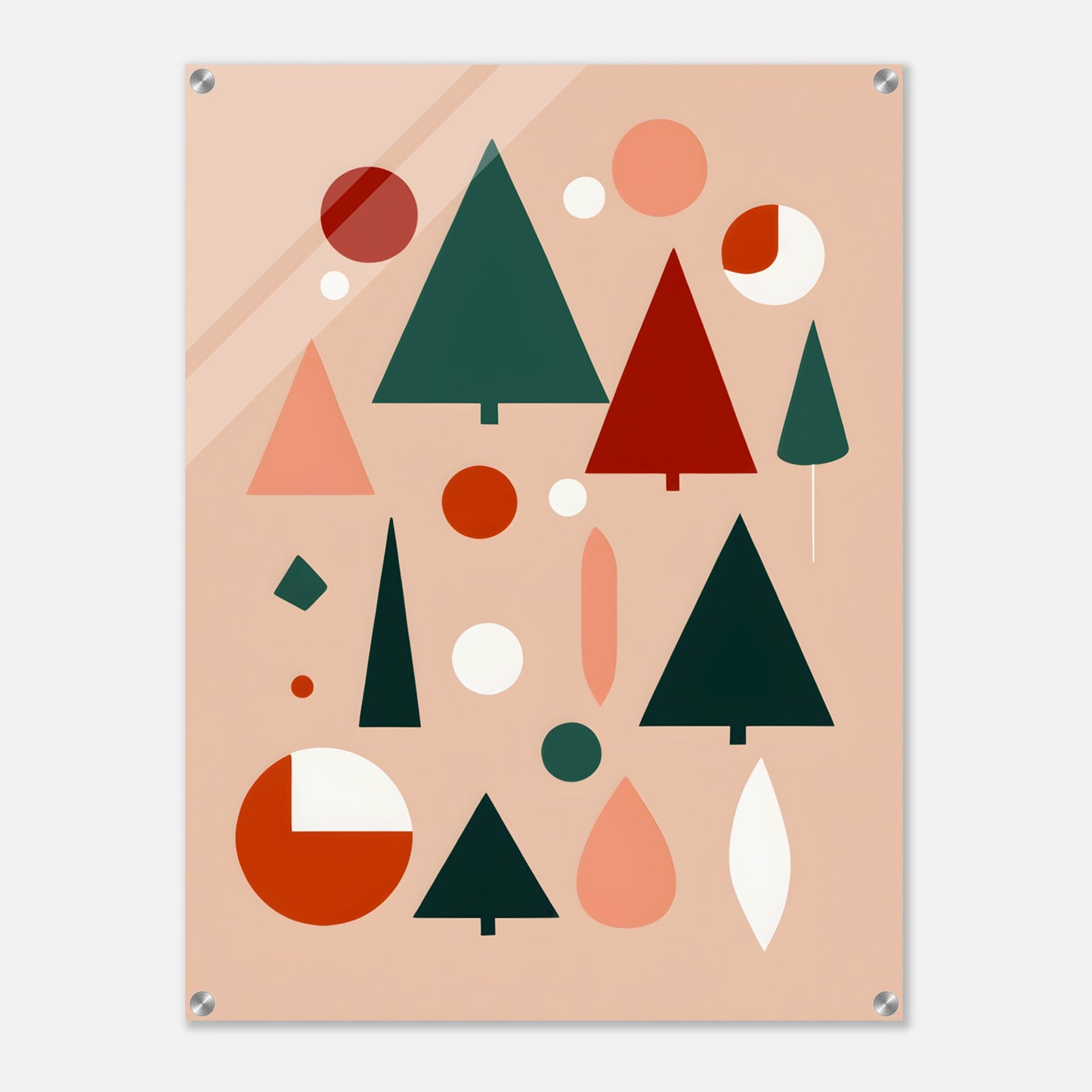 Whimsical Pines - Minimalist Abstract Christmas Art