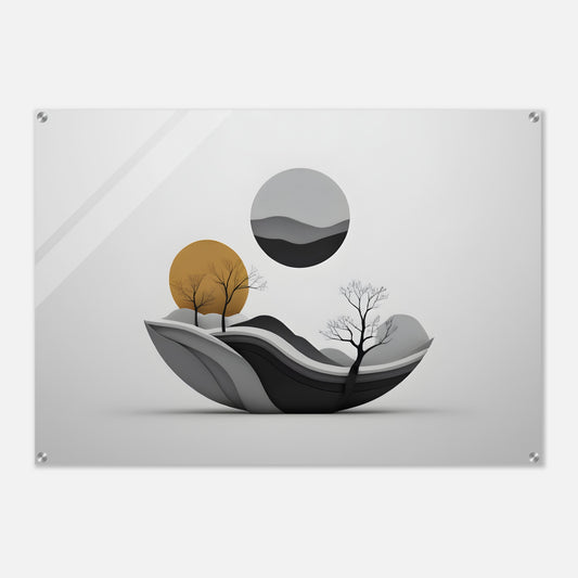 Minimalist Abstract Acrylic Print for Modern Wall Art