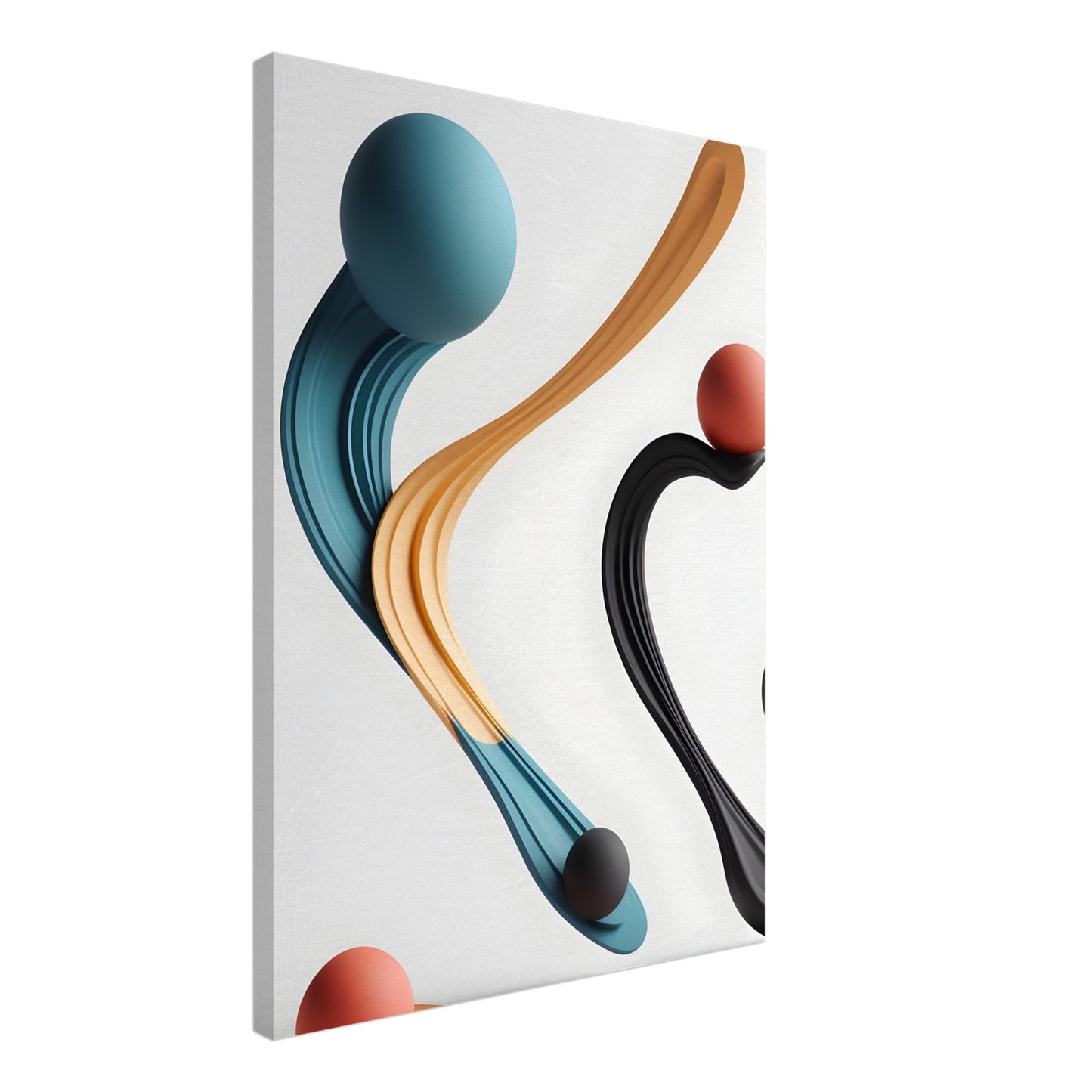 Minimalist Abstract Wall Art with Flowing Shapes and Colors