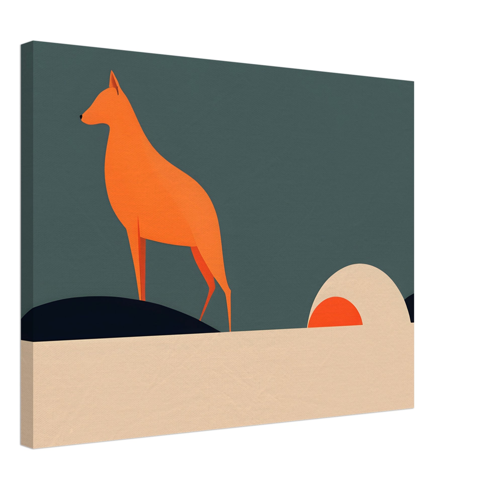 Orange Canine - Minimalist Abstract Wall Art Decor