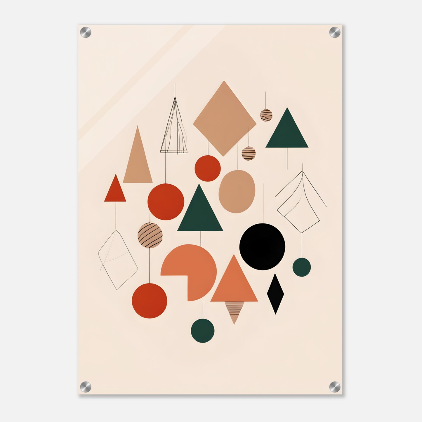 Festive Geometry - Elegant Minimalist Christmas Artwork