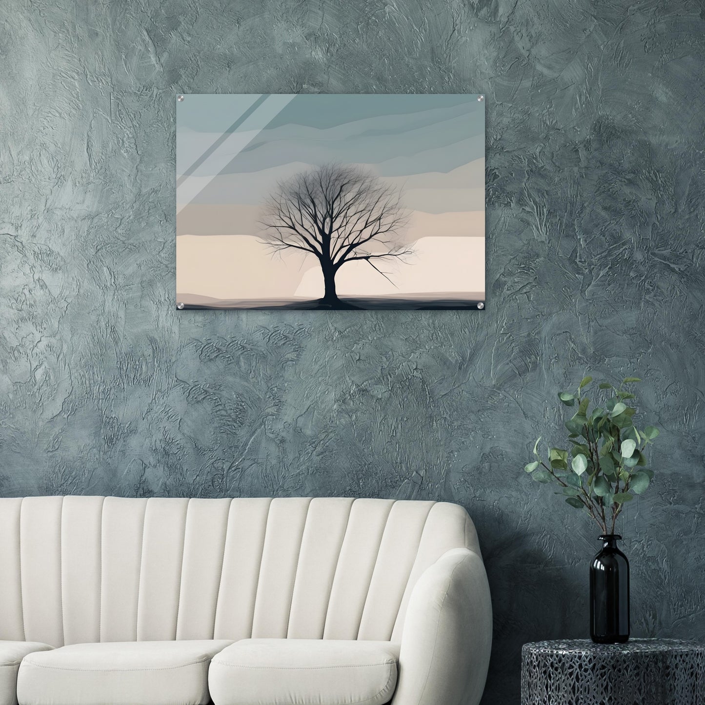 Silhouetted Serenity - Minimalist Abstract Wall Art for Tranquil Spaces