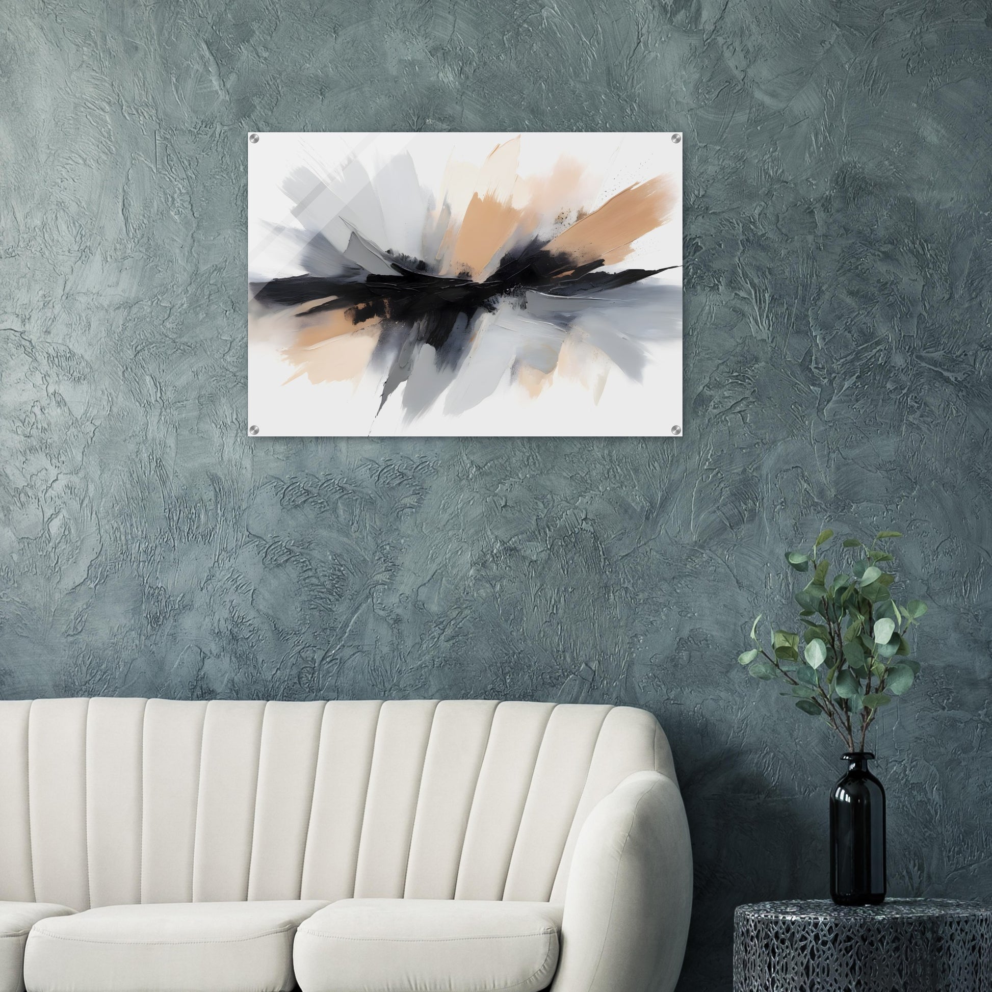 Enigmatic Brushstrokes: Abstract Minimalist Acrylic Art