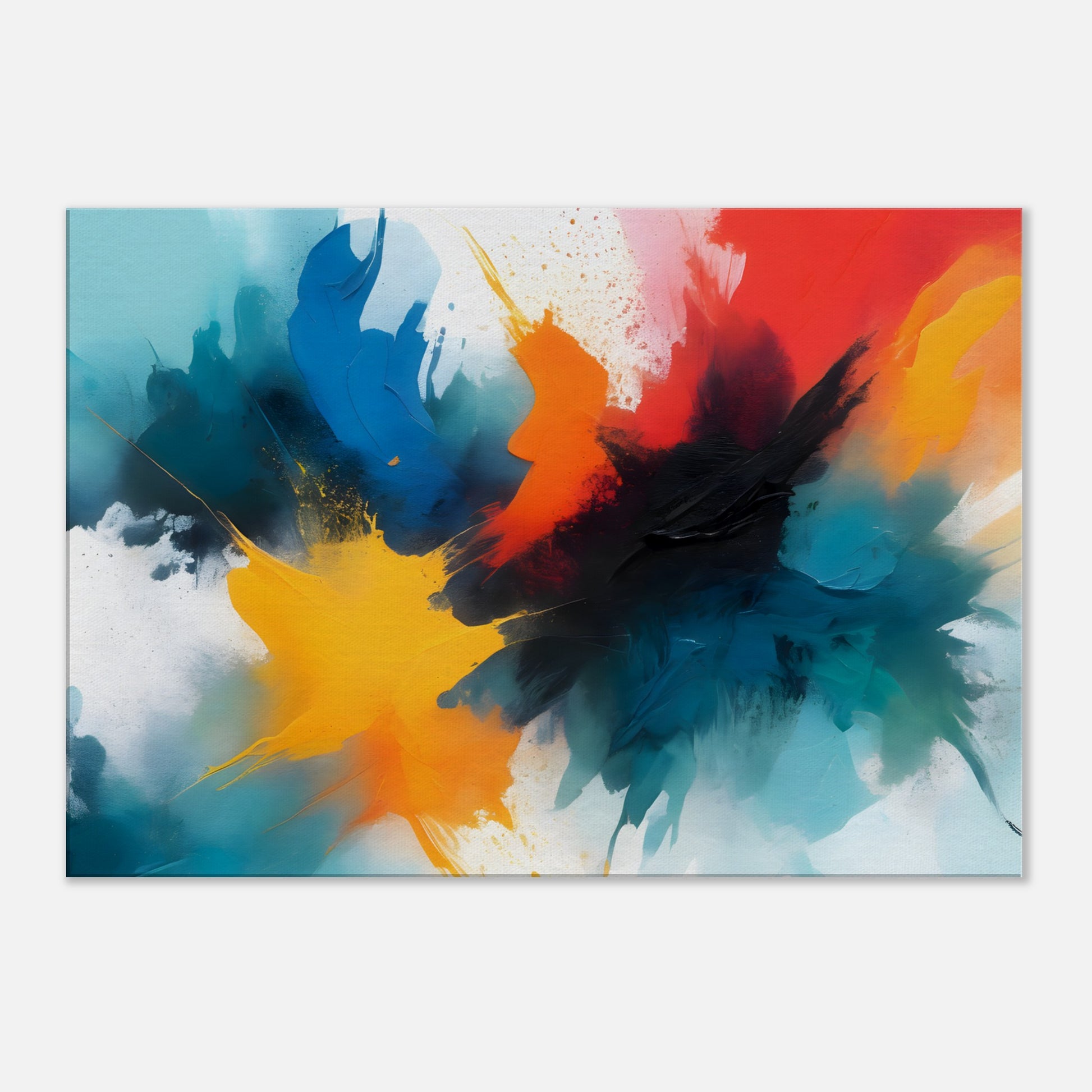 Vibrant Fusion: Abstract Minimalist Canvas Art